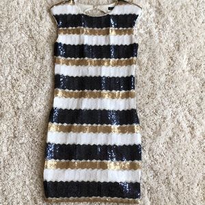 Sequin chevron bodycon dress